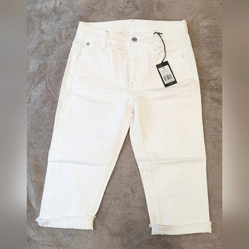 G-SAR RAW white Capri jeans 26